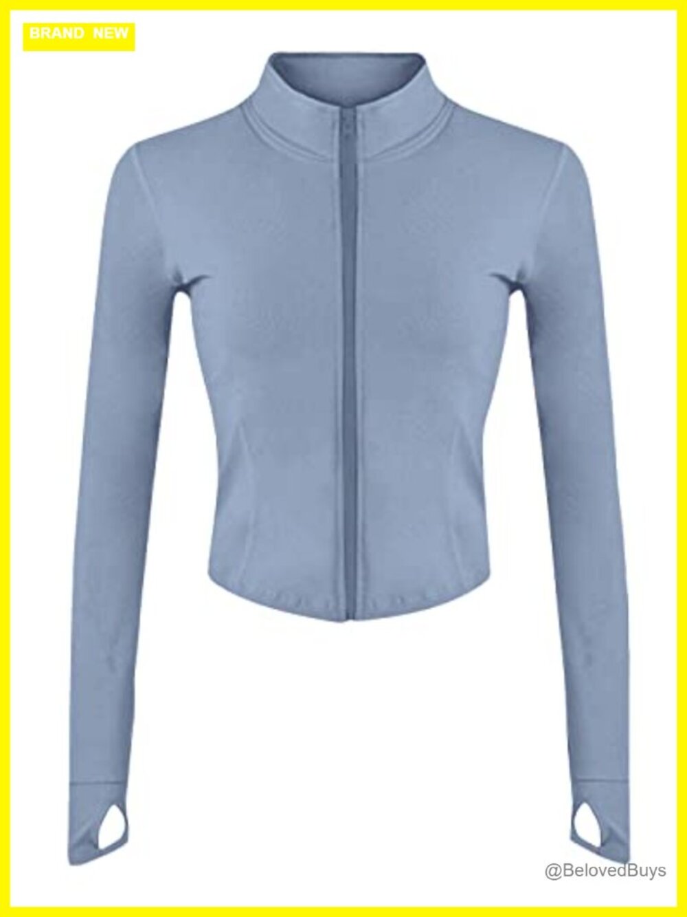 Women's Cropped Zip Up Track Jacket Slim Fit Gym Athletic Yoga